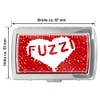Zigarettenetui mit Namen Fuzzi - Edle Chrom-Metallbox mit Design Rosenherz