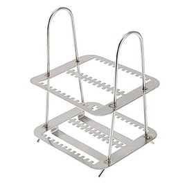 uxcell Microscope Slides Rack 26 Positions Stainless Steel Staining Rack Silver Tone for Research Experiments