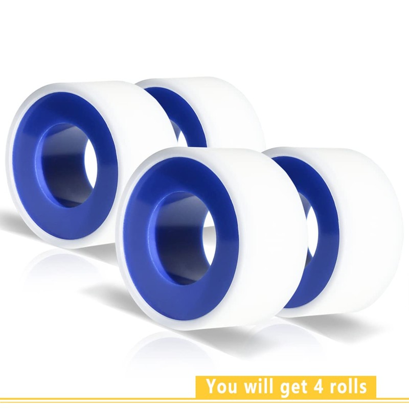 VOTMELL 4 Rolls 3/4 Inch(W) X 520 Inches(L) Teflon Tape,for