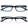 Opulize Sea Glasses Blue Light Filter Slim Frame Spring Hinges