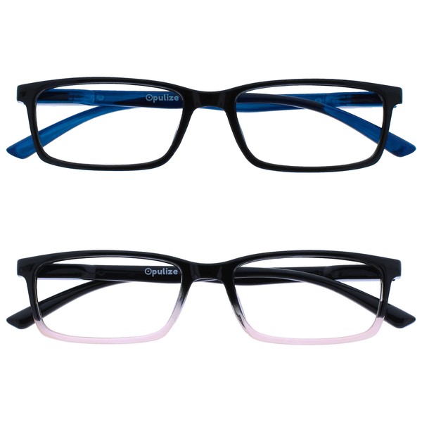 Opulize Sea Glasses Blue Light Filter Slim Frame Spring Hinges