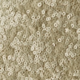 SequinsUSA 3mm Flat Sequins Vanilla Cream Opaque Glossy High Shine Medium Hole