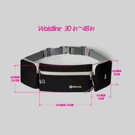 Fanny Pack with Hidden Water Bottle, Adjustable Waist Pack for Men Women and Kids, Running Belt - Waterproof, Lightweight, Reflective, for Jogging Walking Climbing Riding Travel (Contains water bottle)