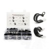 52pcs Cable Clamps Assortment Kit,304 Stainless Steel Cable Clamp Kit