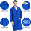BWOLF 100% Cotton Work Coat Men's Blue Work Coat Men's