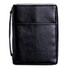 Dicksons Soft Black Embossed Cross with Front Pocket Leather Look
