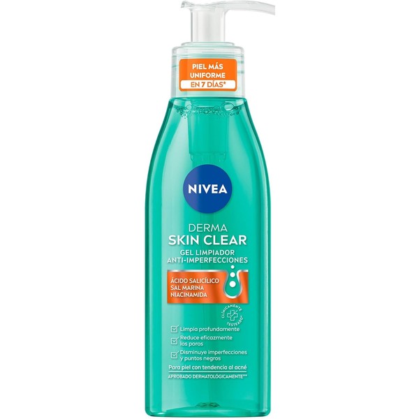 NIVEA Derma Skin Clear Gel Limpiador Anti-imperfecciones (150 ml)