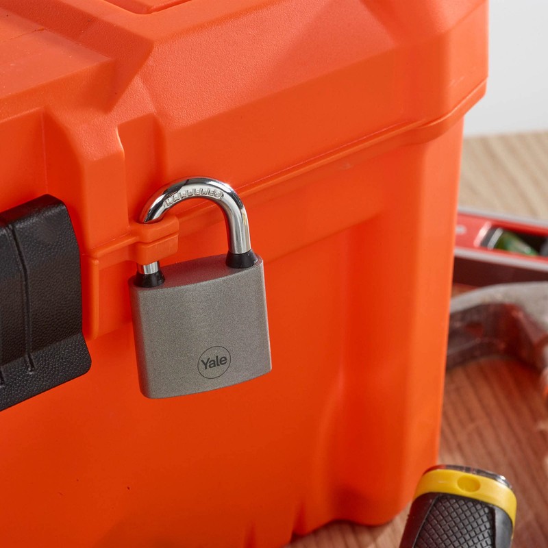 Yale - Y111S/32/116/1 Eisen-Vorhängeschloss 32 mm - Silber - Stahlbügel