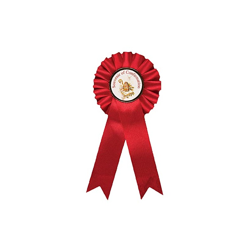 Widdle Gifts Ltd Red Rosette Badge Souvenir of Confirmation F1903