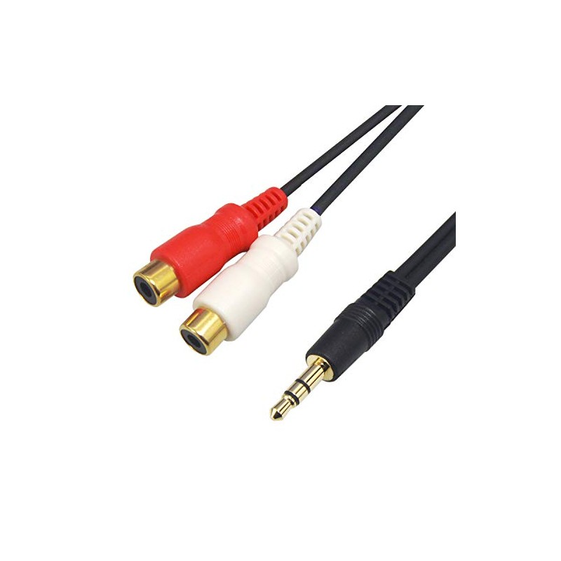 3.5mm Stereo Mini Plug Male to RCA x 2 Red/White