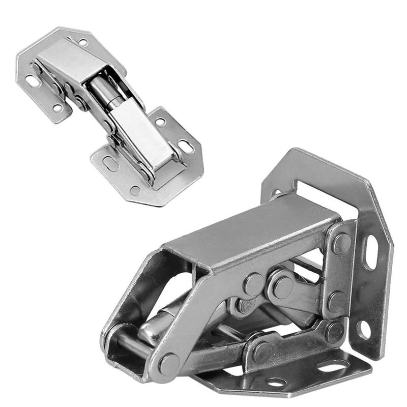 2Pcs 90 Degree Door Hinges Kitchen Cabinet Folding Hinge with