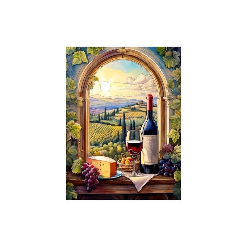 Wine Themed Tuscany Vineyard Pattern A1139 Accent Tile Mural Kitchen