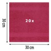 Betz Naples Flannels 100% Cotton 30 x 30 cm Cranberry