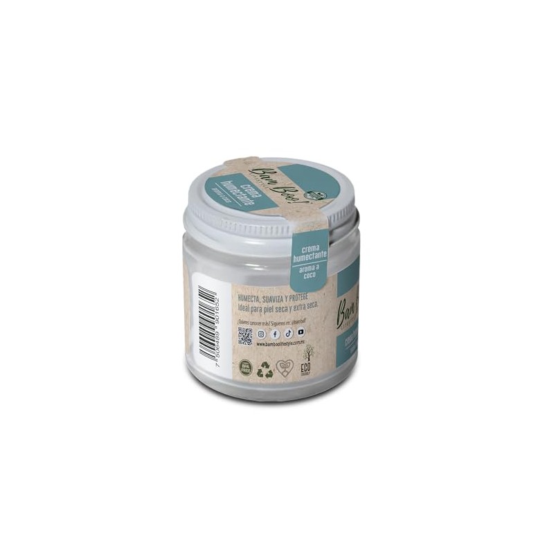 Crema Humectante Natural Aroma a Coco para Cara y Cuerpo