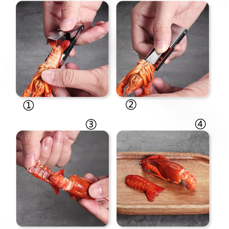 2 Pcs Crawfish Sheller Tool, Stainless Steel Crawfish Peeler Tool,