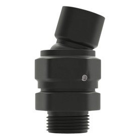 HammerHead Showers® Solid Metal Shower Head Swivel Ball Adapter, Matte Black | Adjustable Pivot Ball To Adjust Showerhead Angle | Universal Connector Joint Fits Fixed, Hand Held & Rain Shower Heads