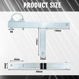 Blulu Chimney Antenna Mounting Kit Includes 1.25”-2" Antenna Mast and Two 17" Galvanized Steel Straps for TV Outside Home