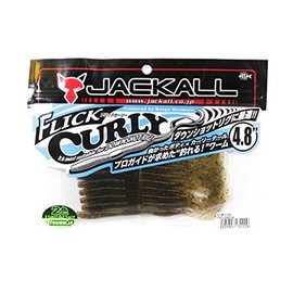 JACKALL(ジャッカル) ワーム フリックカーリー 4.8インチ グリパン/ライトパール