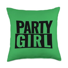 Party Girl is Brat Festival Club or Concert Throw Pillow