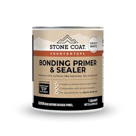 Stone Coat Countertops Bonding Primer and Sealer, 1 Quart (30-40 sqft with 2 Coats) – Strong Adhesion for Laminate, Tile, Granite, Quartz, Solid Surface, and More, Ideal for Epoxy Countertop Projects