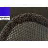Royal Blue Edge Custom Fit Front Carpet Floor Mat, Black,