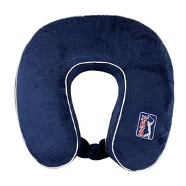 Wolf Essentials Adult Soft Memory Foam 11 x 11.5-inch Travel Neck Pillow, Compact, Perfect for Plane or Car, Navy