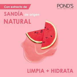 Pond's Cuidado Facial Fruity Hydra Fresh Sandía Limpiador Facial 200 ml (Paquete de 2)