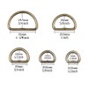 Swpeet 100 Pcs Bronze Assorted Multi-Purpose Metal D Ring Semi-Circular