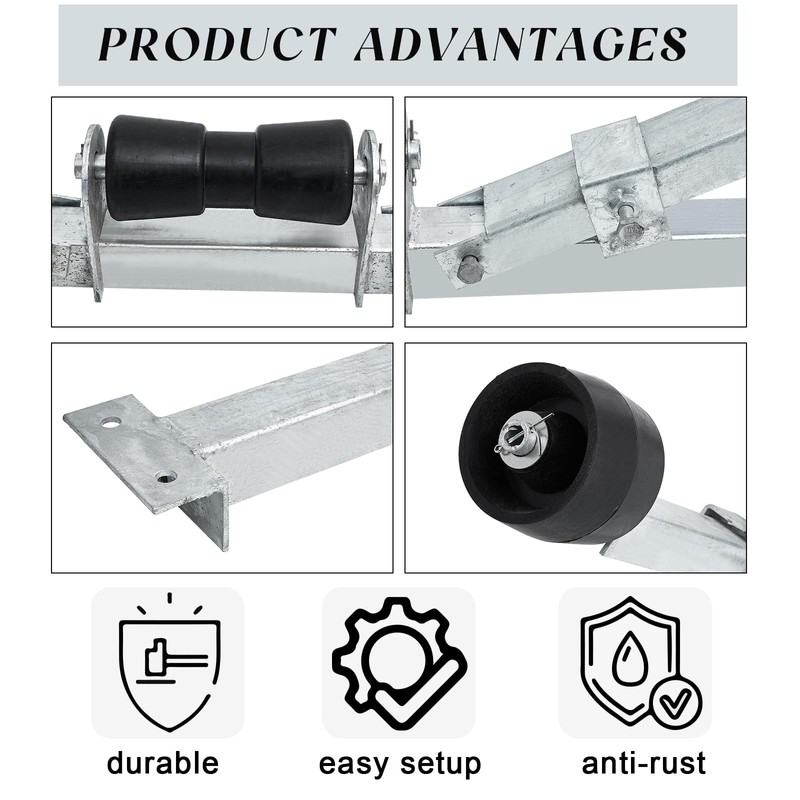 Datanly 2204 lbs Boat Trailer Rollers Large Load Capacity Boat