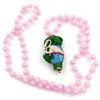Pink Flamingo Medallion Mardi Gras Bead Necklace New Orleans Gasparilla