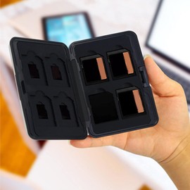 Diyeeni Estuche para Tarjetas SD, Estuche Portátil para Tarjetas de Memoria con 16 Ranuras para Tarjetas SD SDHC MMC Micro SD TF, Billetera para Tarjetas de Memoria de Aluminio
