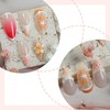 3D Almond Press on Nails Medium Length Fake Nails Gradient