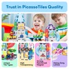 PicassoTiles 700 piece Marble Run Magnetic Tiles and Brick Combo