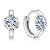 Moissanite or CZ Diamond Hoop Earrings: Hypoallergenic 925 Sterling Silver