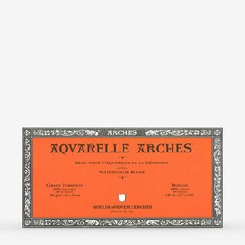 Arches Aquarelle Paper Block - 6x12in (15x30cm) Rough (Torchon) Panoramic