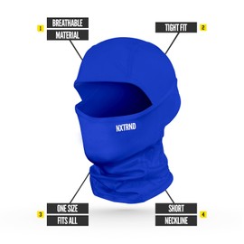 Nxtrnd Football Ski Mask, Shiesty Mask, Cooling Sports Balaclava (Blue)