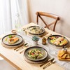 theterra Dinner Plates Set of 6, 10.5 Inch Ceramic Dinner
