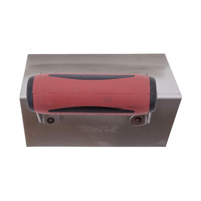 MARSHALLTOWN Stainless Steel Corner Trowel, Concrete Tools, DuraSoft Handle, Outside