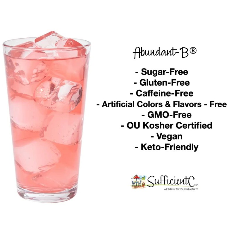 Sufficient-C Abundant-B High-Dose Methyl B-12 and Biotin Pink Lemonade Energy