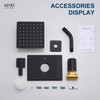KENES Matte Black Shower Faucet, Shower Trim Kit with Single-Spray