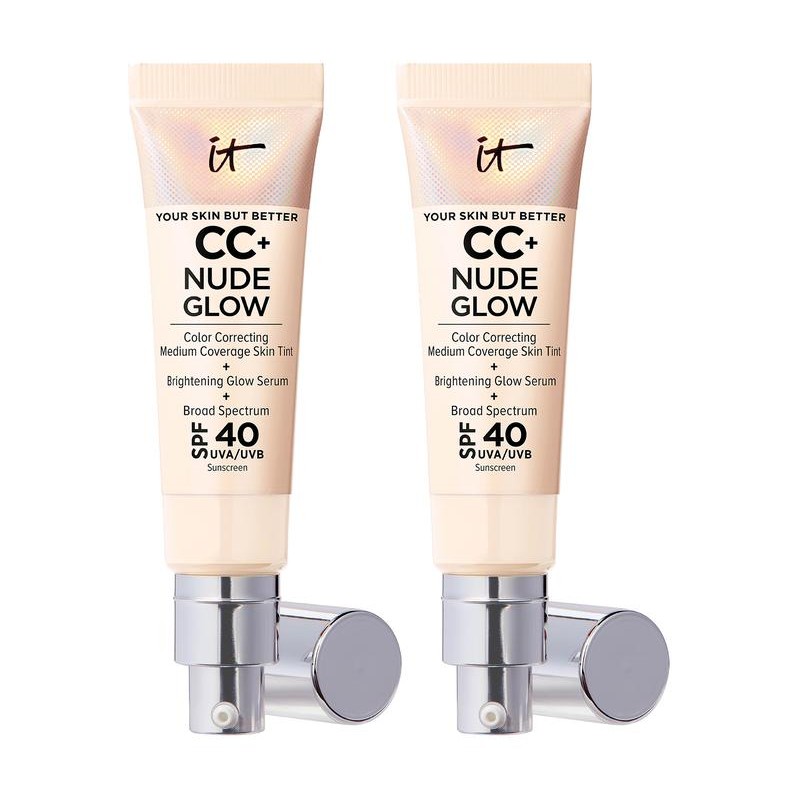 IT Cosmetics CC+ Nude Glow SPF 40 Foundation Duo:_Light Medium