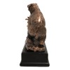 Ebros Wall Street Charging Bull Goring Bear Bronze Electroplated Figurine