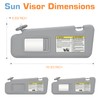 Hurotoms Left Driver Side Sun Visor Fit for Toyota Highlander