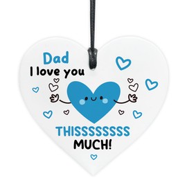 Red Ocean Gift For Dad I Love You This Much BEST DAD Fathers Day Birthday Gift From Daughter Son Christmas For Thank You Gifts Him Love Keepsake