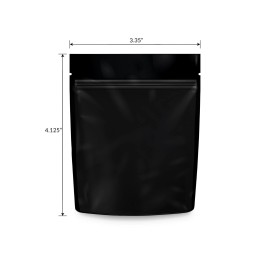 Loud Lock Mylar Bags 100 Count - 1 Gram All Black Zip Seal Bags