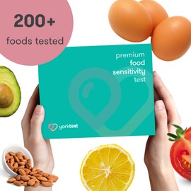 YorkTest Food Sensitivity Test – Test Your Reactivity to Over 200 Foods and Drinks At-Home – 500,000+ Test Taken