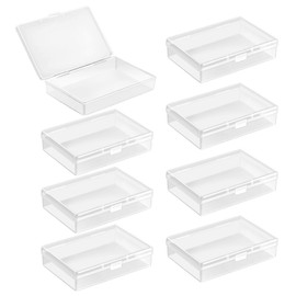 8 PCS Small Plastic Containers with Lids, Mini Rectangular Empty Small Plastic Box, Small Storage Box with Lid Bead Storage Box, Craft Storage for Small Items and Other Projects Schrauben Weglegen