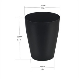 Gereen - Cubo de basura pequeño de 1,5 galones, redondo, pequeño, cubo de basura para baño, dormitorio, cocina, encimera, debajo del fregadero (negro, 2 unidades)