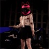 Cat Ear Motorcycle Helmet,Men and Women Cool Cute Cat Full