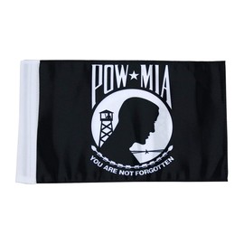 Pow Mia Flag for Motorcycle 6" x 9" Replacement Motorcycle Flag Mini Pow Mia Flag Strongest 300D Nylon, UV Protected